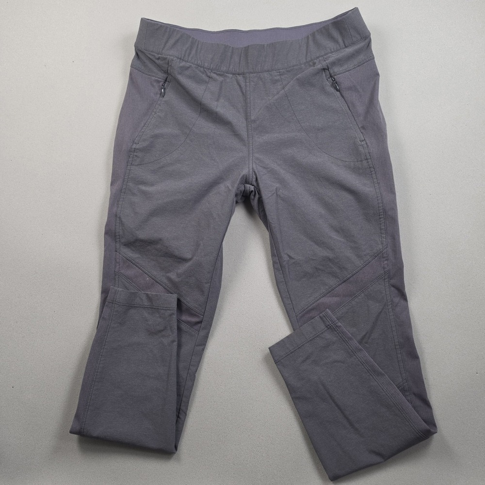 Kuhl Women's M Regular Gray Pull On Hiking Pants 6224 Stretch Zip Pocket Tapered